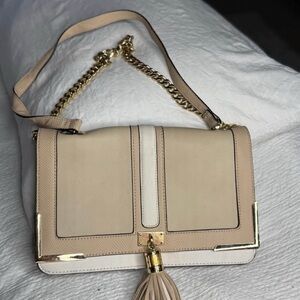 Aldo Tan and Gold Shoulder Bag with Chic Design
